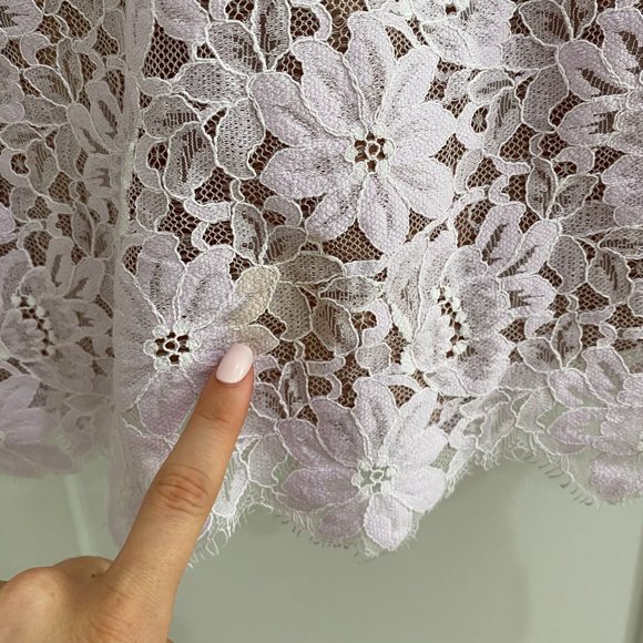 For Love and Lemons Matador Tulle Floral Lace Dress in Lilac Purple - Size Small - Picture 6 of 15